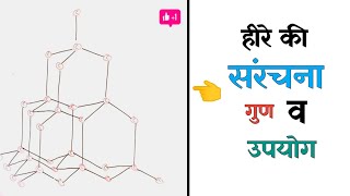 हीरे की संरचना।हीरे की संरचना व व्याख्या।structure, properties and uses of diamond।