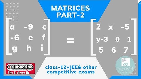Matrices(part-2)class-12,questions of equality of matrices,as per CBSE,ISC&many state board syllabus