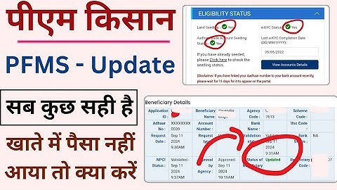 pm kisan Pfms DBT status update pm kisan payment not received pm kisan ka sab kuch sahi hai