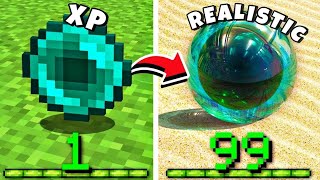 Minecraft But Your XP = More Realistic Graphics | Minecraft Hindi