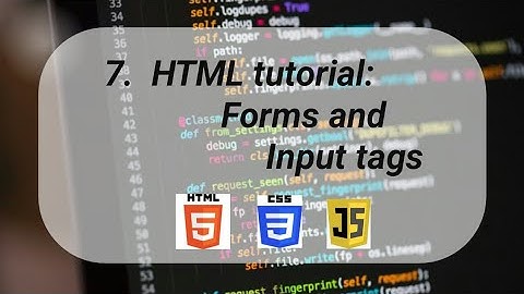 HTML tutorial: Form & Input Tags | Website Development tutorial #7  #darkcodestudio