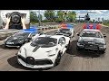 Stealing 1500bhp bugatti divo  police chase  forza horizon 4 steering wheel  shifter gameplay