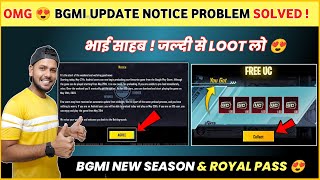 NEW RULES 😱 Bgmi Notice Problem Solved ! | Free UC in Bgmi | Bgmi New Uc Event
