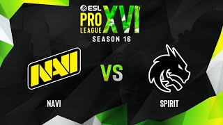 NaVi vs Spirit | Map 2 Dust2 | ESL Pro League Season 16 - Group A