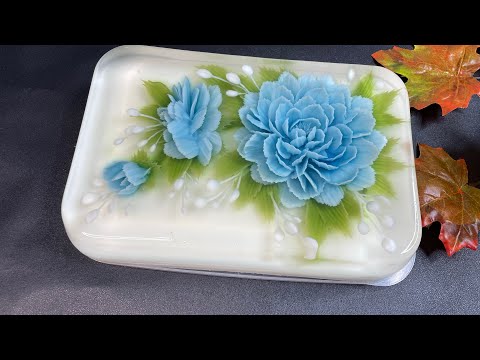 Video VẼ HOA MẪU ĐƠN XANH BẰNG KIM VẼ HOA BẮP CẢI / Bánh... - youtube