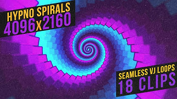 Vj Loops ~ 4K Hypnotic Spirals ~ Dragon Skin Pack