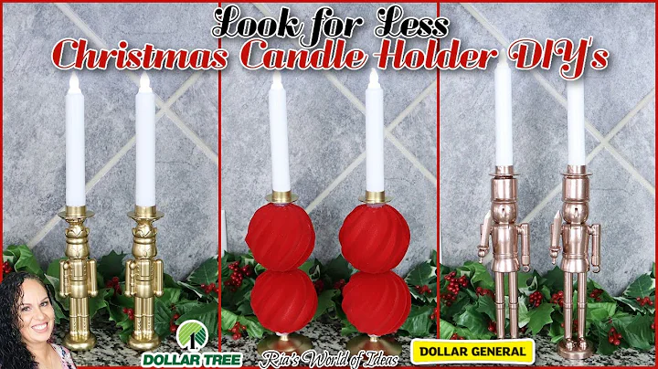 Look for Less Christmas Candle Holder DIY's / Dollar Tree / Dollar General / Christmas Decor DIY's