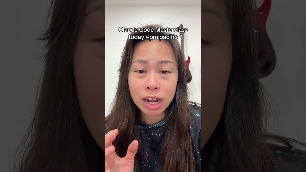 Join my FREE Claude Code masterclass later today Friday Feb 13 at 4pm pacific time on TikTok, Instag