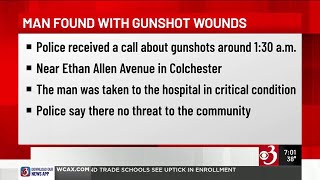 Man found with gunshot wounds in Colchester