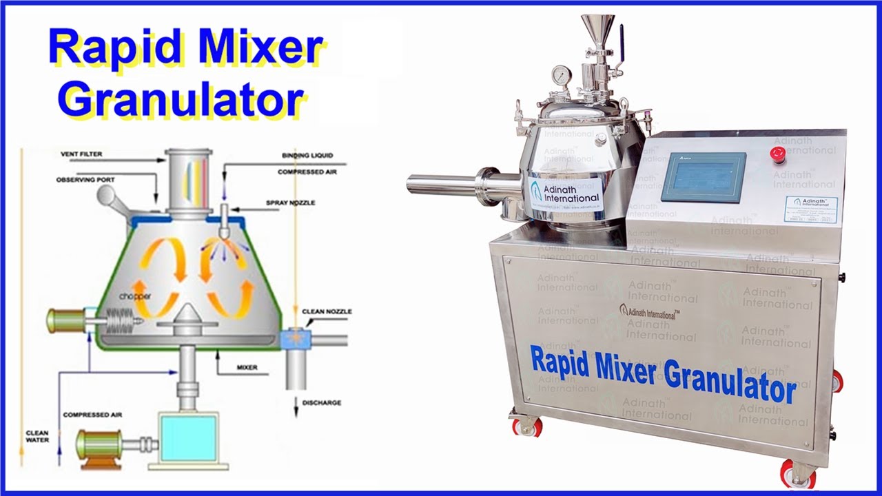 Rapid Mixer Granulator, High Shear Mixer YouTube
