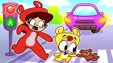 Learn How To Cross The Street 🚷🚏🚦 Safety Rules For Kids & Nursery Rhymes
