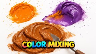 Can Orange And Purple Make The Perfect Brown? Color Mixing Test
