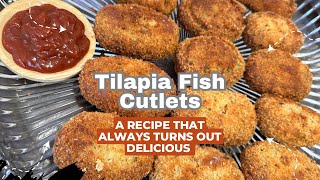 Crispy Tilapia Fish cutlets  | Pakistani Fish ke kabab Recipe