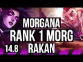 Morgana  caitlyn vs rakan  ashe sup  rank 1 morg 0113  euw challenger  148