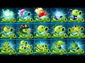 Pvz 2 Challenge - Every PEA &amp; Pea Vine Combo Level 1 Vs Max Level - Who Will Win ？