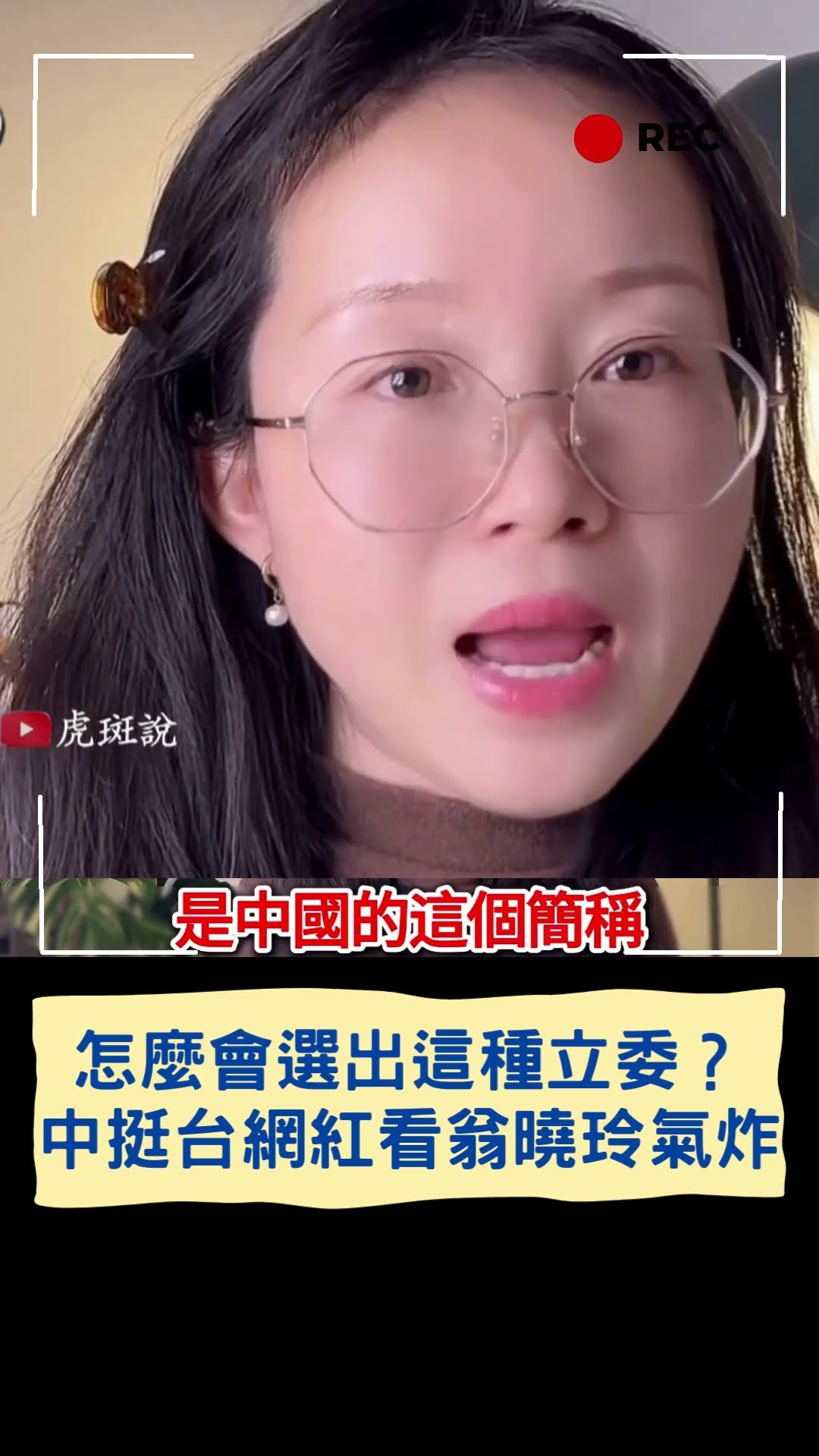 怎麼會選出這種立委？中國挺台網紅看翁曉玲氣炸！｜20241229｜#shorts