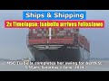 2X Timelapse: MSC Isabella arrives for Felixstowe berth 9; 5.55am, 1June 2024