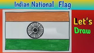 How to Draw Indian national Flag step by step.