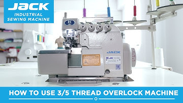 Class 43 - Jack JK768DI 5 thread Industrial Overlock Machine - how to thread and how to use - Part 2