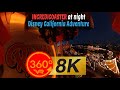 Incredicoaster Back Row Night POV | 8K 360 VR spatial audio | Disney California Adventure