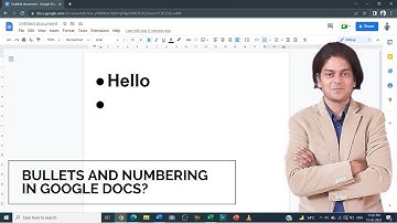 Bullets and Numbering in Google Docs?