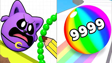 Ball Run 2048 vs Draw To Break Angry Eggs ASMR Games | All Levels ASMR Gameplay |Satisfying Games