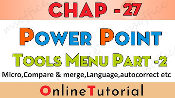 tools menu 2 part||power point in hindi|| power point tutorial||cs|vk sir||autocorrect|| language||
