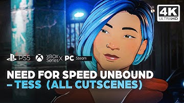 NEED FOR SPEED UNBOUND - TESS (ALLE TUSSENSCÈNES) PS5✔️4K 🎵ᵁᴴᴰ 60ᶠᵖˢ