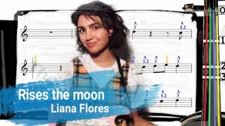Rises the moon | Liana Flores | Violin SHEET MUSIC [With Fingerings] [Level 3] New Key