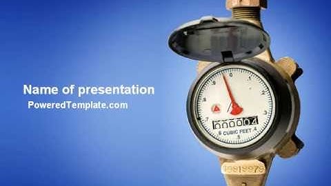 Water Meter PowerPoint Template by PoweredTemplate.com