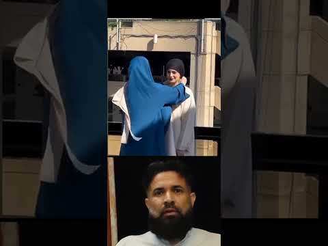 Non hijabi girl trying first time hijab 👍😊#hijab #shorts