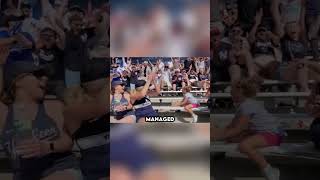 ENTIRE CROWS CHEERS FOR LITTLE GIRL