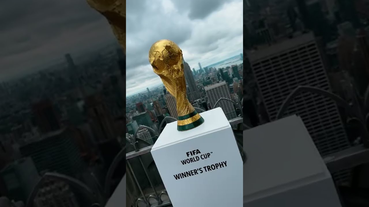 Searching for the World Cup trophy at the 2026 Host City Announcement! 🏆 | #Shorts