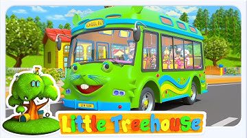 Otobüsün Tekerlekleri Eğlenceli Yolculuk ile Little Treehouse ve Çocuklar İçin Kafiye