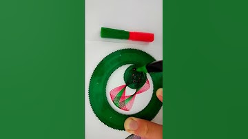 👌2 colors Drawing by Spirograph in 20 seconds 😉