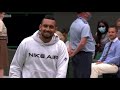 NICK KYRGIOS LEFT HIS SHOES IN THE LOCKER ROOM HILARIOUS   KYRGIOS V AUGER ALIASSIME WIMBLEDON 2021