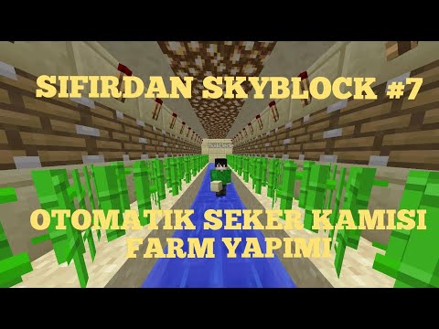 SIFIRDAN SKYBLOCK #7 OTOMATİK ŞEKER KAMIŞI FARM YAPIMI  - Minecraft Craftrise Skyblock