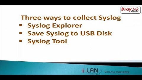 How to set up Syslog to Monitor my Network