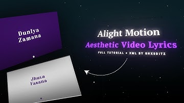 Tutorial How to Make Aesthetic Video Lyrics by (Alight Motion)