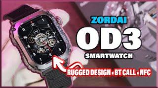 Zordai OD3 Smartwatch Full Review | Rugged Design, 2-Straps, BT Calling & NFC! screenshot 4