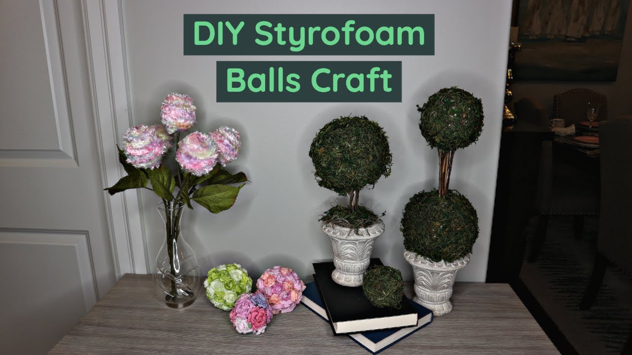 6 DIY Styrofoam ball craft idea / How to make Craft from Styrofoam ball  /Kids craft / Fun craft 