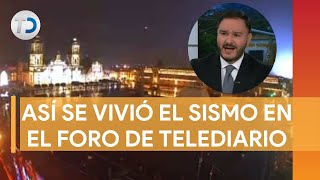 Conductores de Telediario sienten el sismo en el foro