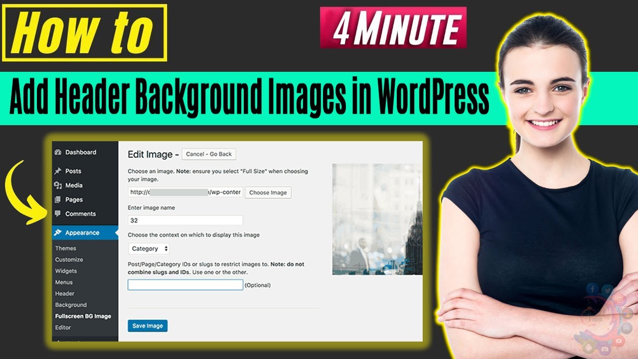 How To Add Header Background Images in WordPress 2023 - YouTube