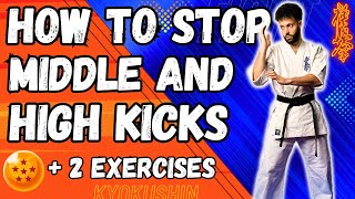 How To Block MIDDLE/HIGH KICKS in KYOKUSHIN 👊🔥 (and Combat Sports)