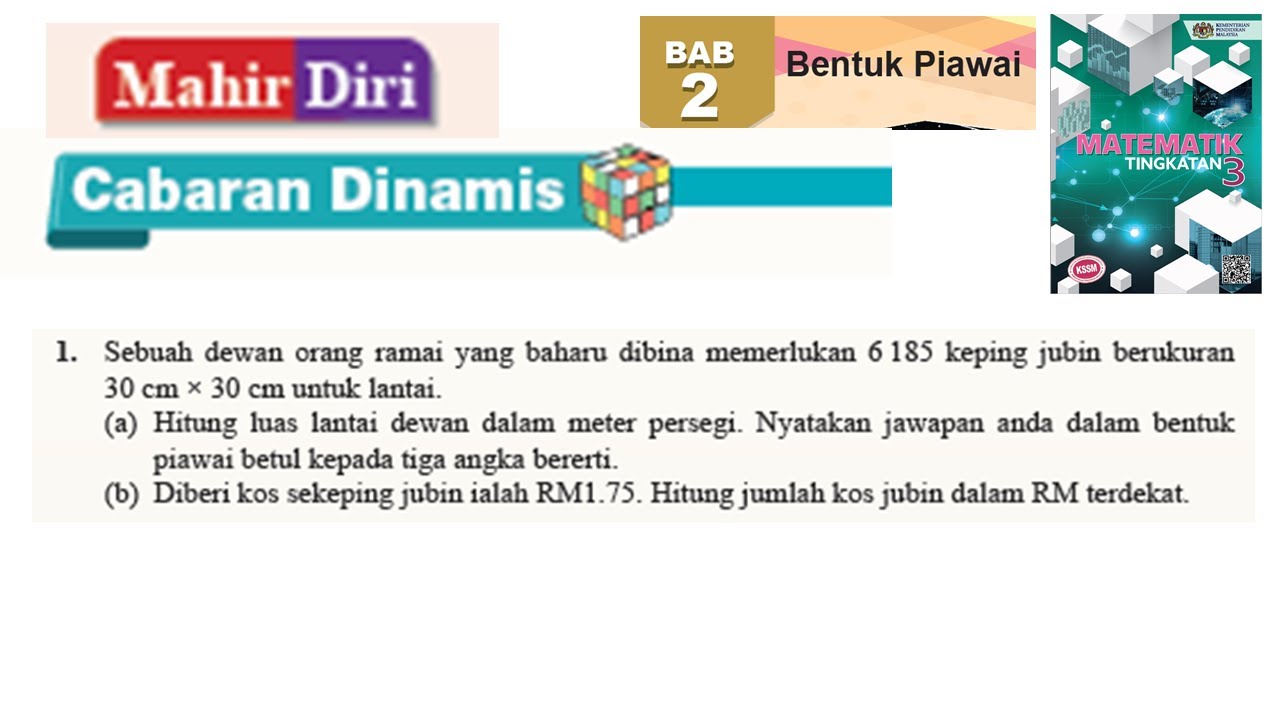 Kssm Matematik Tingkatan 3 Bab 2 Bentuk Piawai Mahir Diri No 1 Cabaran Dinamis Buku Teks Youtube
