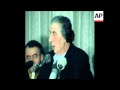 LIB 14-2-73 GOLDA MEIR ADDRESSES ZIONIST EXECUTIVE CONFERENCE