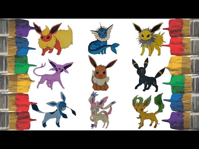 POKEMON GO Evolution Speed Coloring  EEVEE EVOLUTION - Sylveon Espeon  Flareon - video Dailymotion