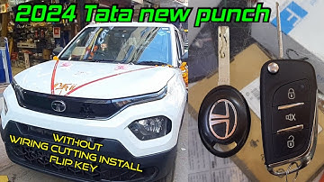 TATA 2024 NEW  PUNCH install without wiring cutting Central lock 🔐 flip key
