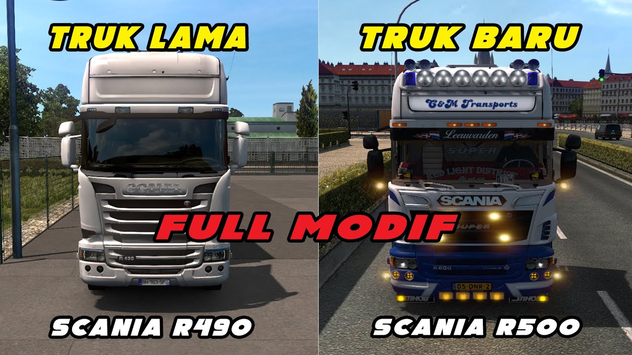 Akibat Truk  Scania Oleng ganti Truk  Baru Full Modif  Euro 
