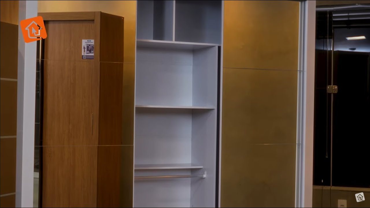 Guarda-roupa Casal com Espelho 3 Portas de Correr Lara Espresso